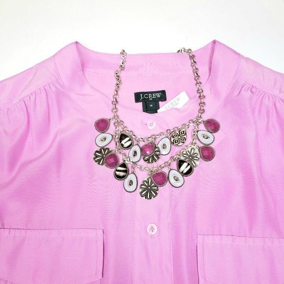 NWT J. Crew Sleeveless Button Top, 14 - Picture 6 of 8